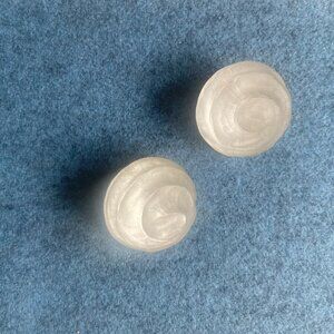 Hand Carved lucite swirl earrings. Inspired by Alexis Bittar